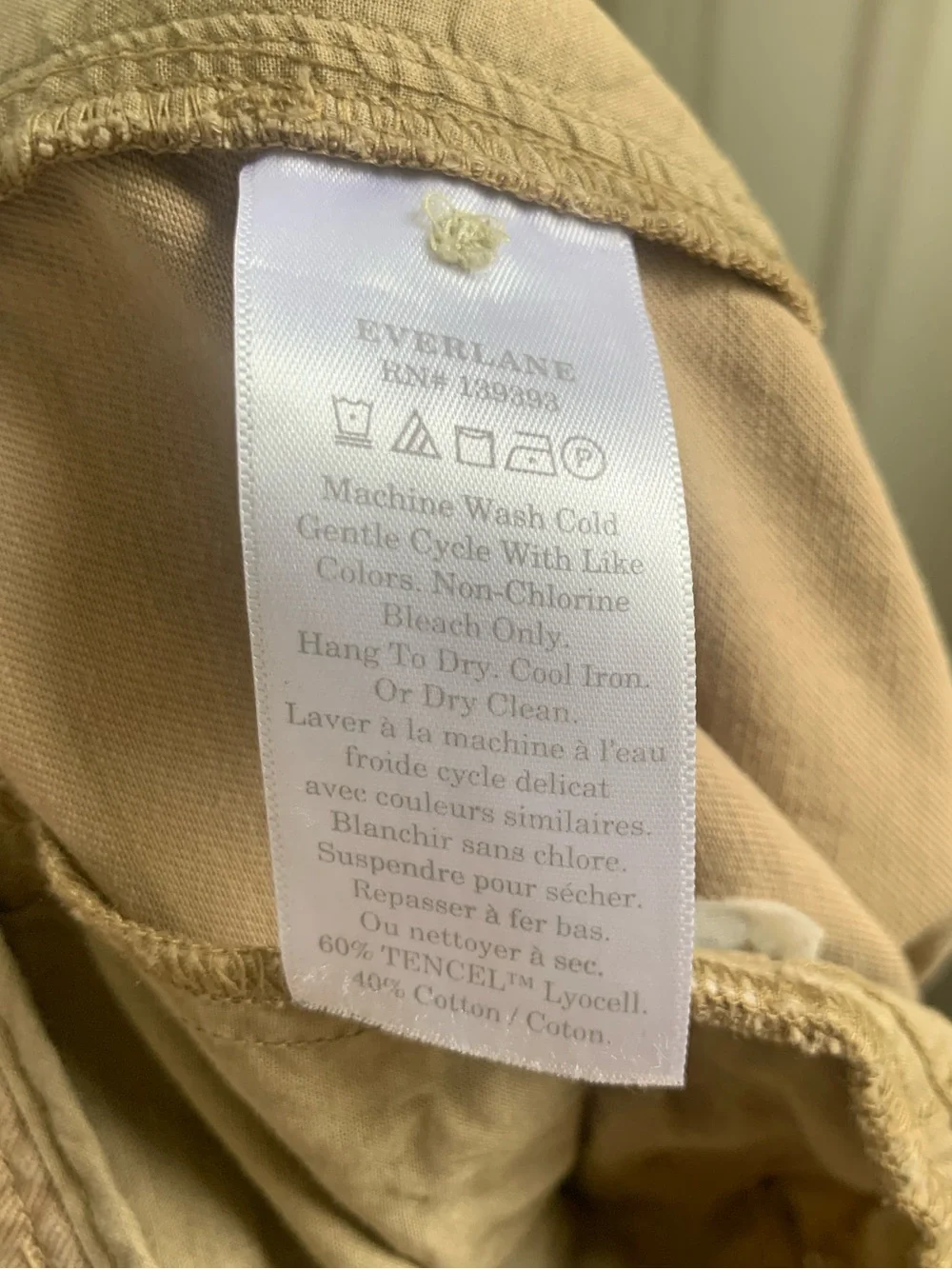 Everlane The Draper Pleated Trouser Pant Tan Brown Size 6